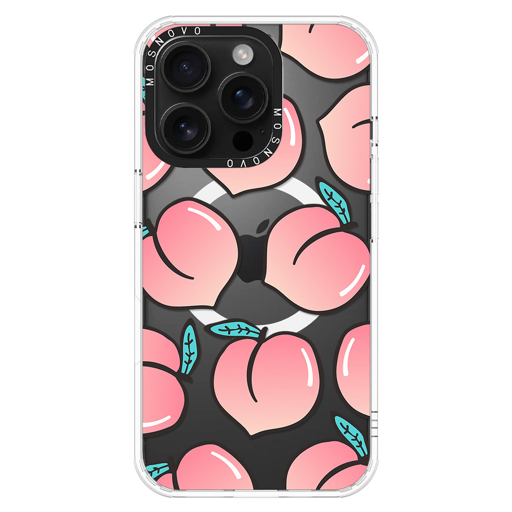 Cute Peach Phone Case - iPhone 16 Pro Case - MOSNOVO