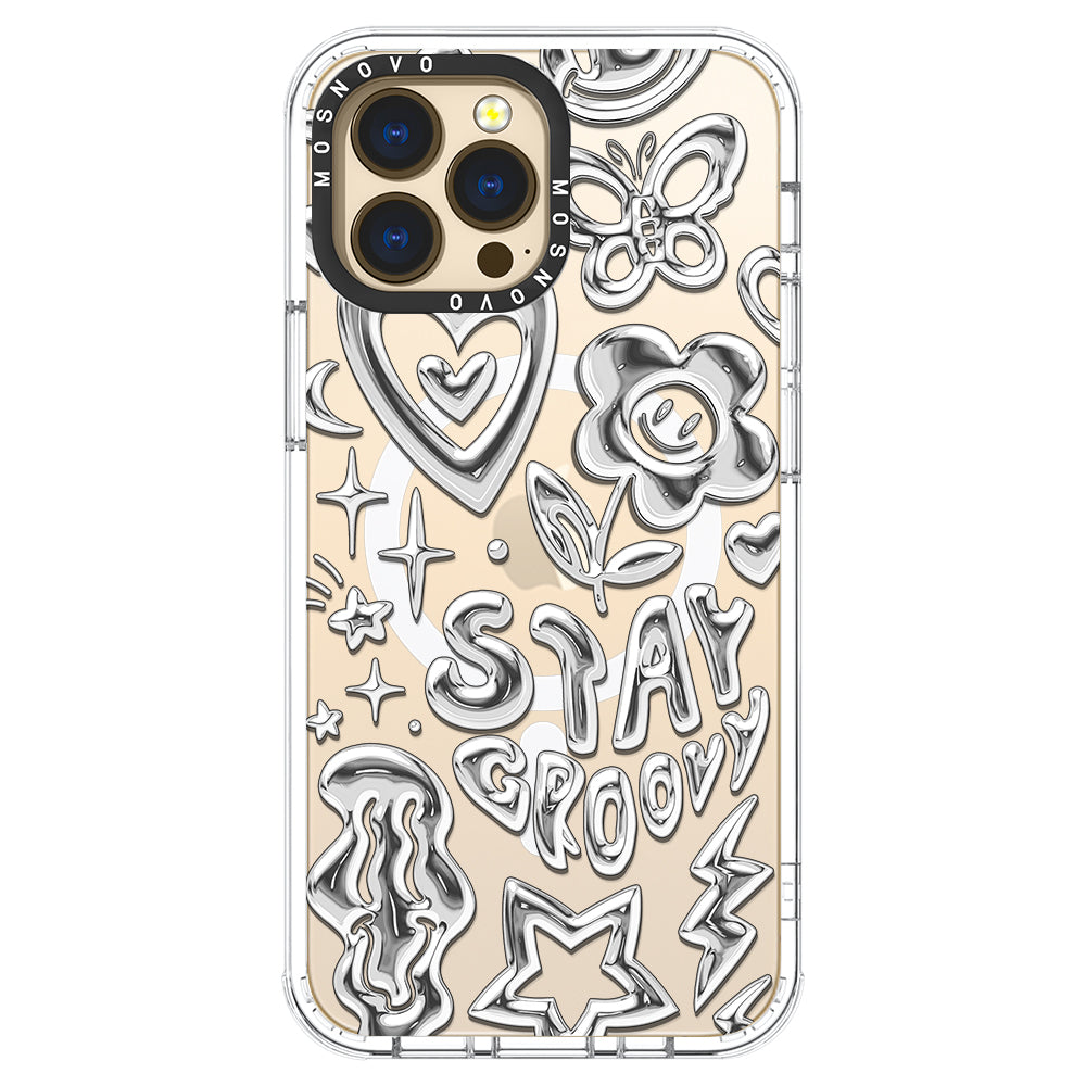 Silver Chrome Art (Flat Print) Phone Case - iPhone 13 Pro Max Case