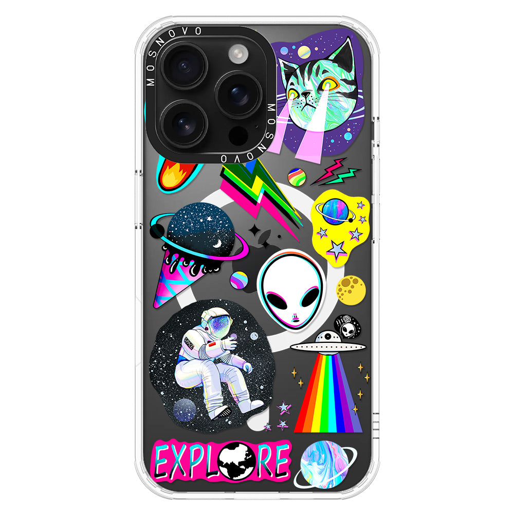 Sci-Fi Stickers Phone Case - iPhone 16 Pro Max Case - MOSNOVO