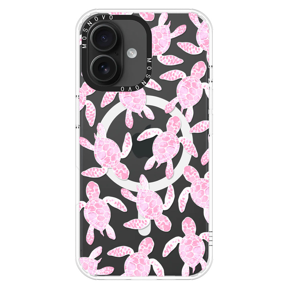 Pink Turtle Phone Case - iPhone 16 Case - MOSNOVO