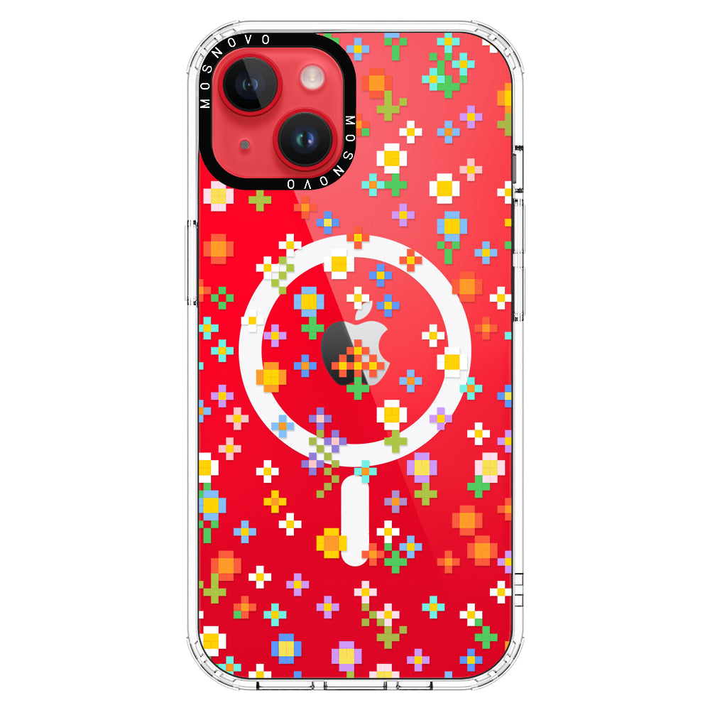 Pixel-Floral Phone Case - iPhone 14 Case