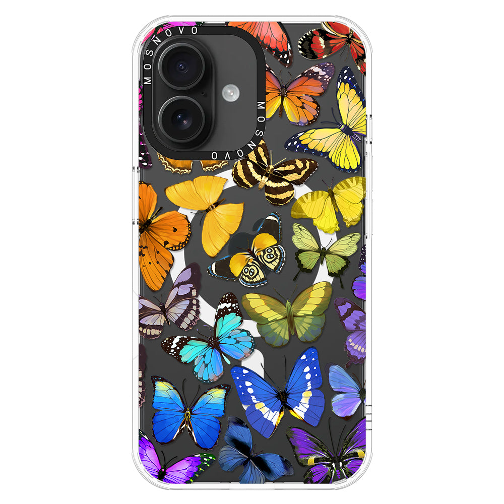 Rainbow Butterfly Phone Case - iPhone 16 Plus Case - MOSNOVO