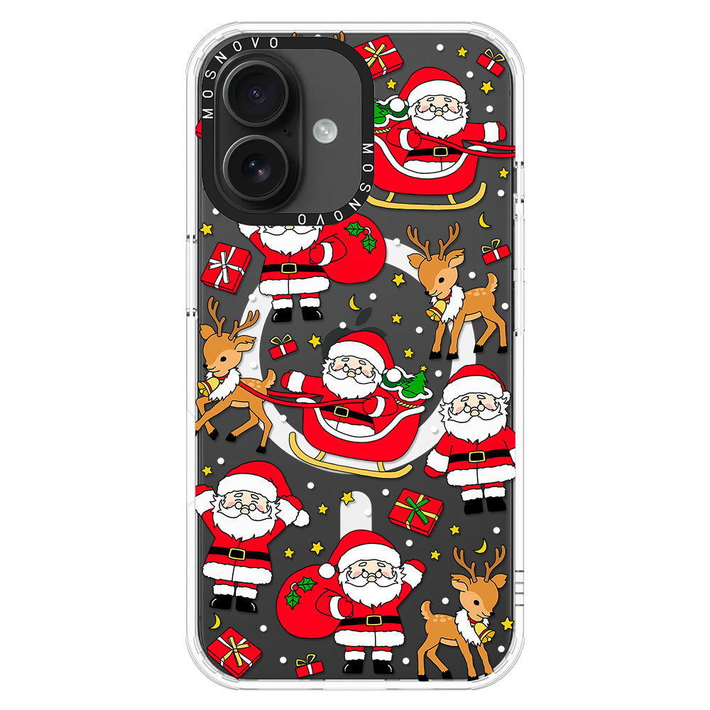 Cute Santa Claus Deer Phone Case - iPhone 16 Case - MOSNOVO