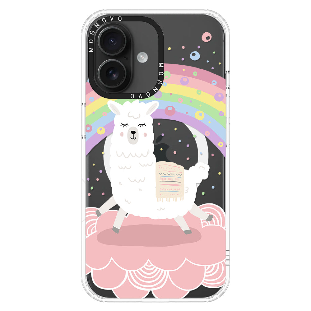 Rainbow Alpaca Phone Case - iPhone 16 Case - MOSNOVO