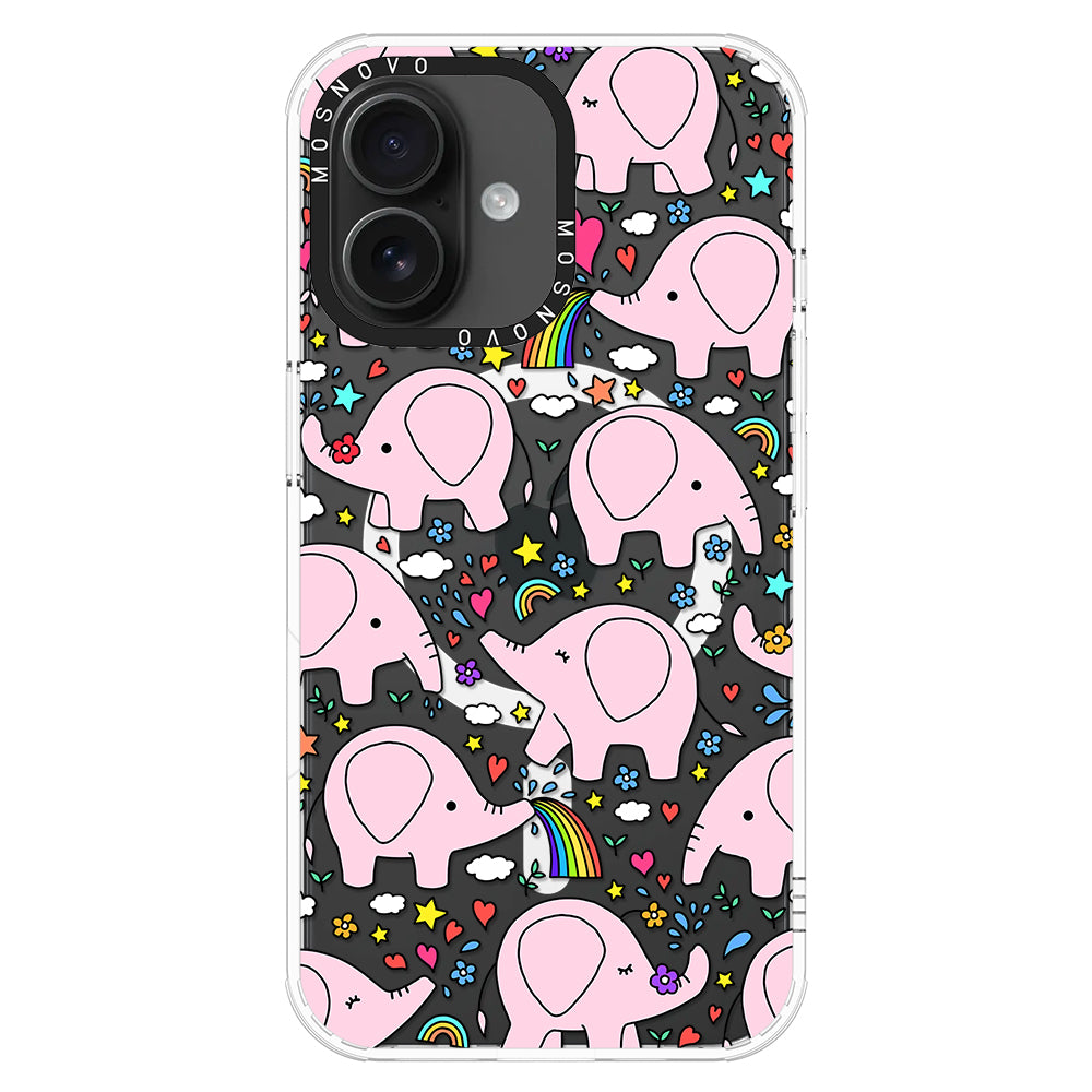 Pink Elephant Phone Case - iPhone 16 Case - MOSNOVO