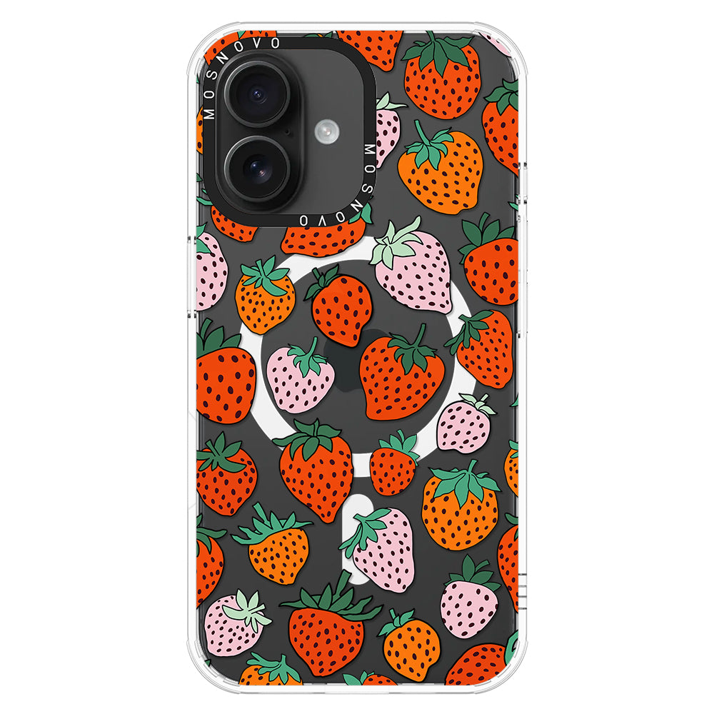 Cute Strawberry Phone Case - iPhone 16 Plus Case - MOSNOVO