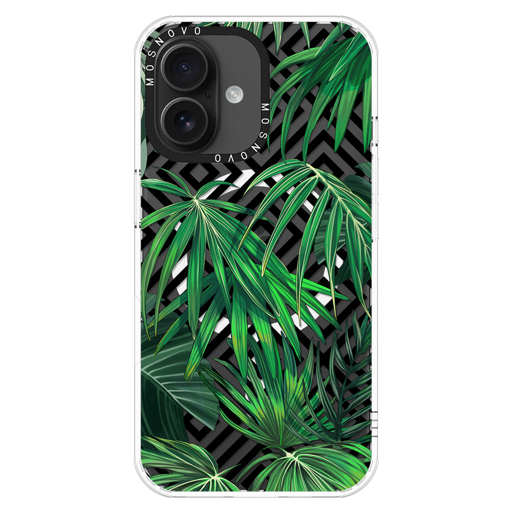 Areca Palm Pattern Phone Case - iPhone 16 Plus Case - MOSNOVO