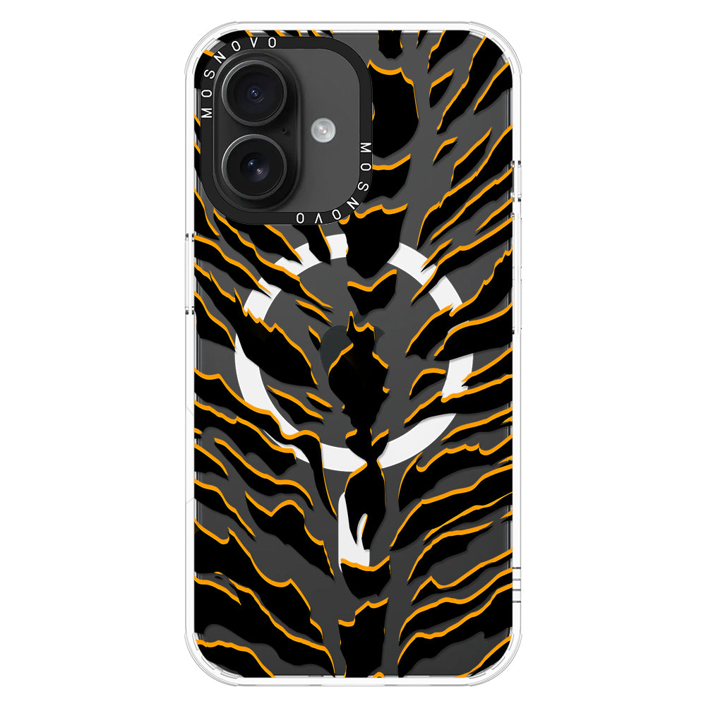 Tiger Print Phone Case - iPhone 16 Plus Case - MOSNOVO