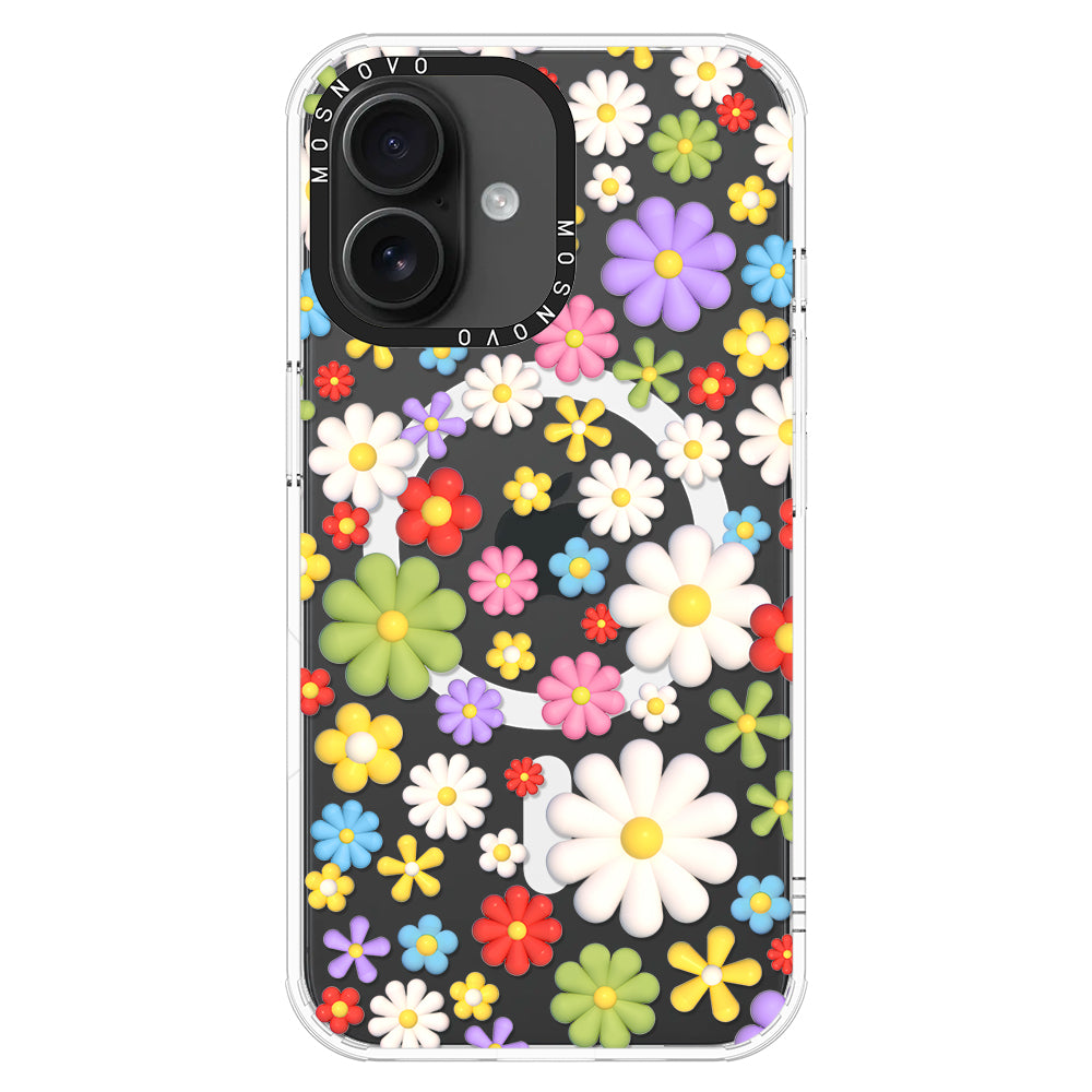 3D Flowers Phone Case - iPhone 16 Case - MOSNOVO