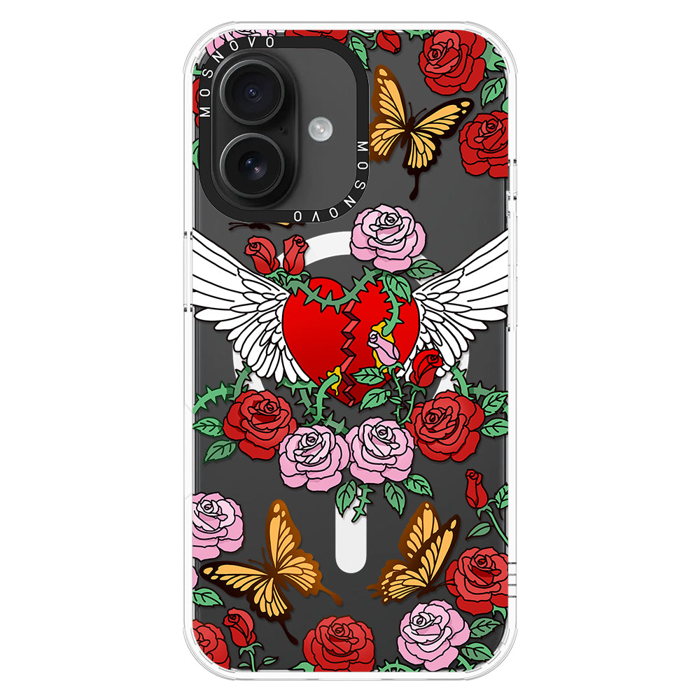 Wing Heart Phone Case - iPhone 16 Plus Case - MOSNOVO