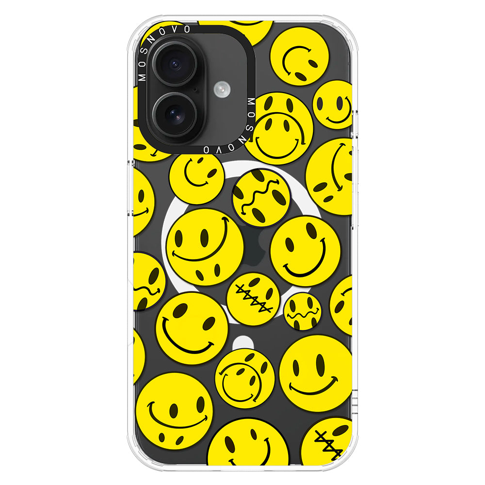 Smiley Face Phone Case - iPhone 16 Case - MOSNOVO