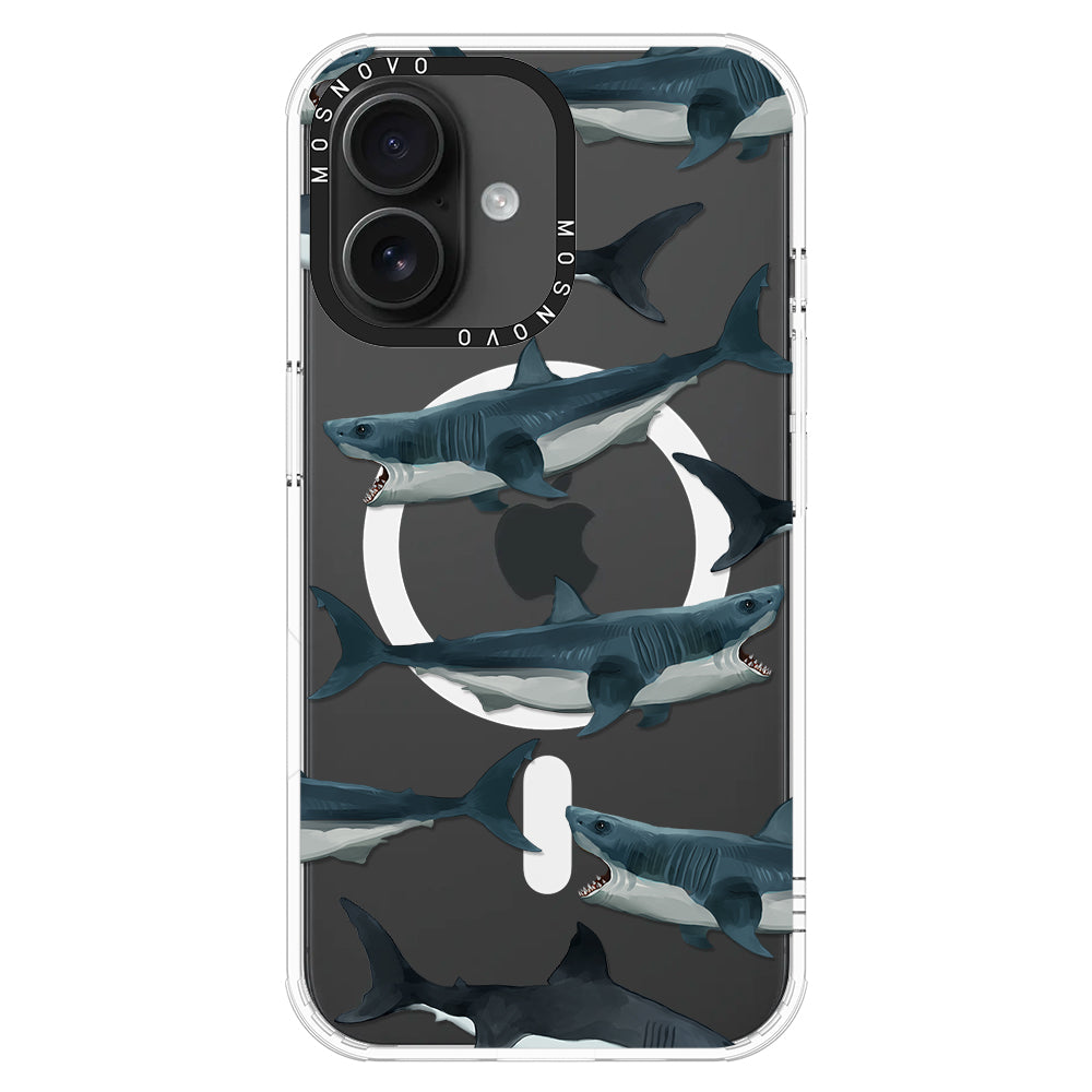 White Shark Phone Case - iPhone 16 Case - MOSNOVO