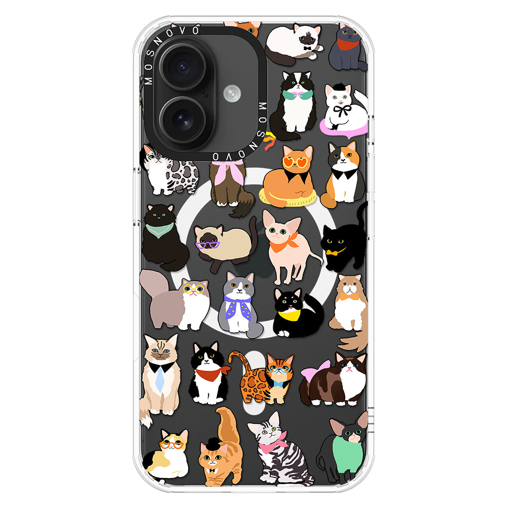 Cute Cat Phone Case - iPhone 16 Case - MOSNOVO