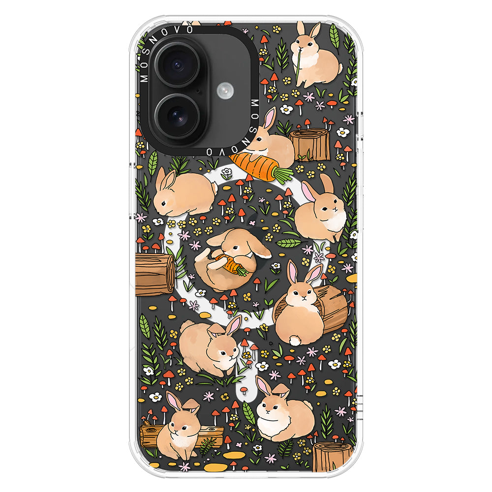 Cute Bunny Garden Phone Case - iPhone 16 Case - MOSNOVO