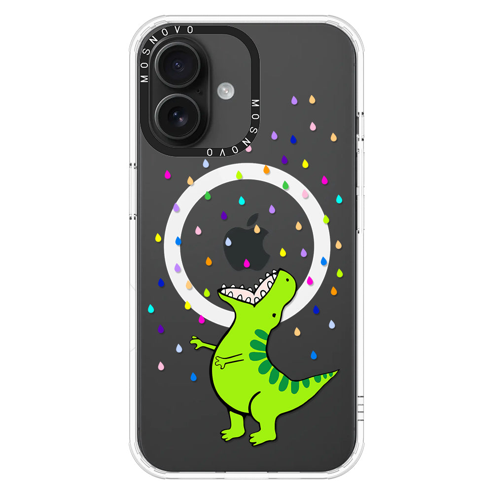 Rainbow Dinosaur Phone Case - iPhone 16 Plus Case - MOSNOVO