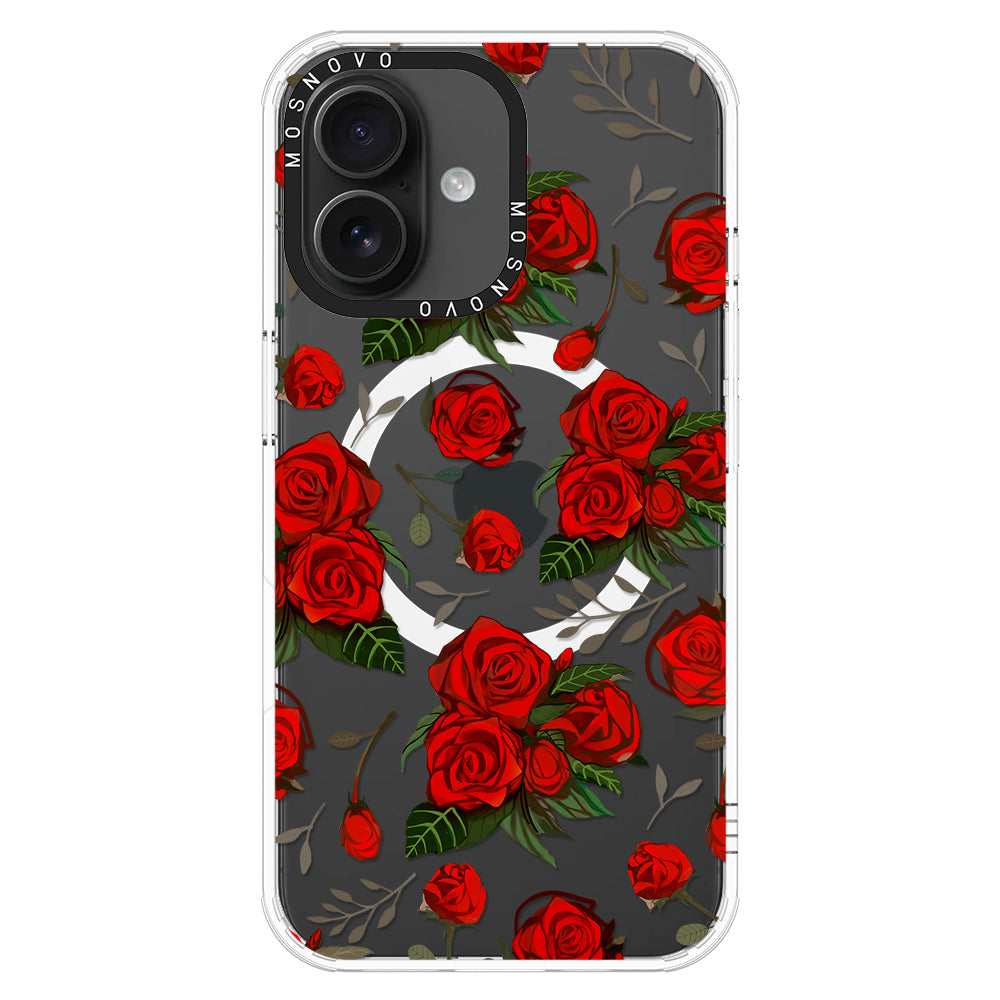 Simply Red Roses Phone Case - iPhone 16 Plus Case - MOSNOVO