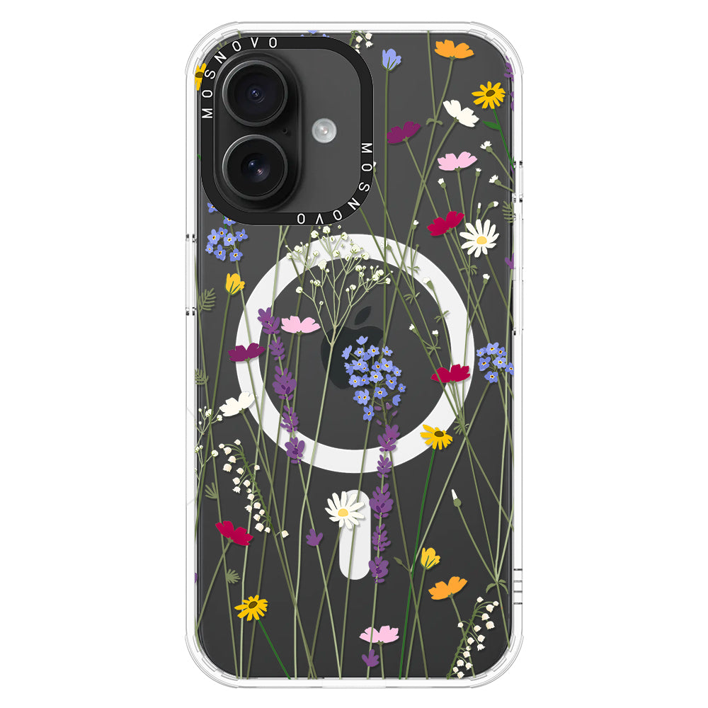 Floral Garden Lavender Daisy Flower Phone Case - iPhone 16 Plus Case - MOSNOVO