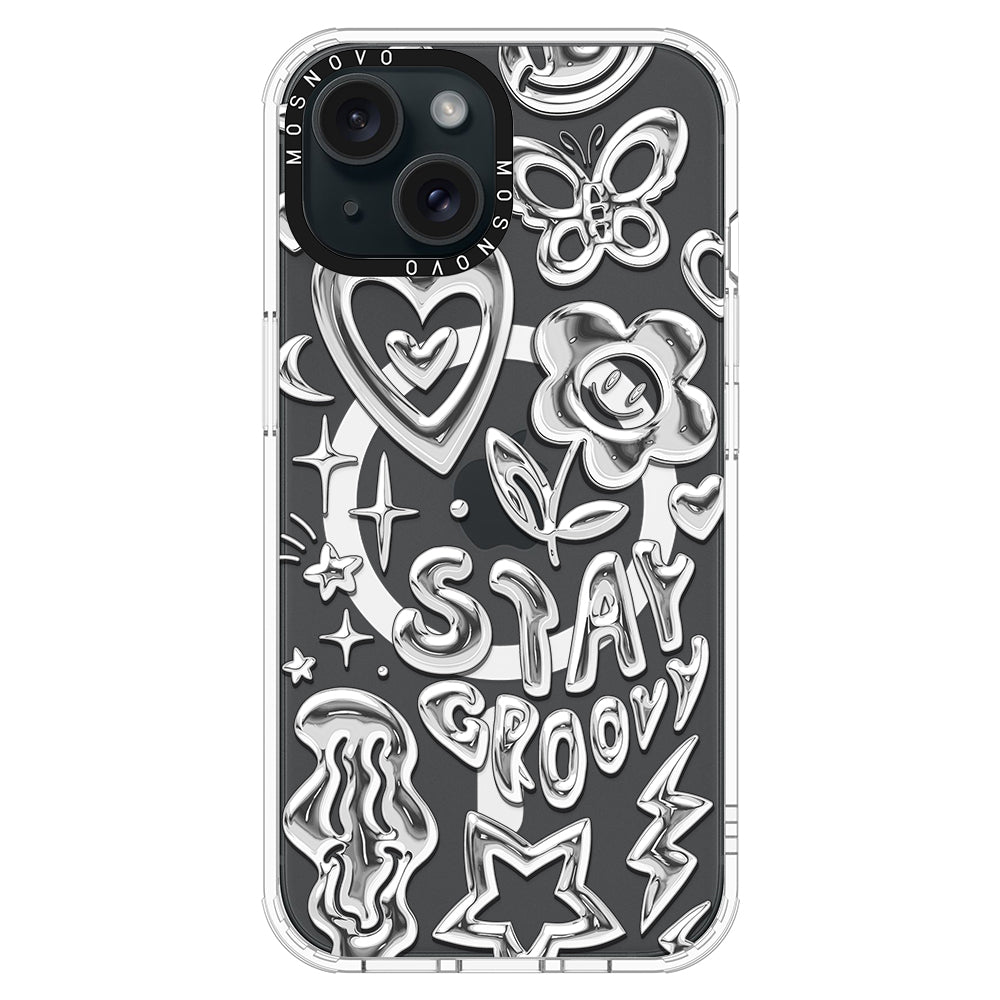 Silver Chrome Art (Flat Print) Phone Case - iPhone 15 Plus Case