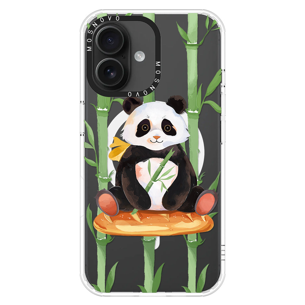 Bamboo Panda Phone Case - iPhone 16 Plus Case - MOSNOVO