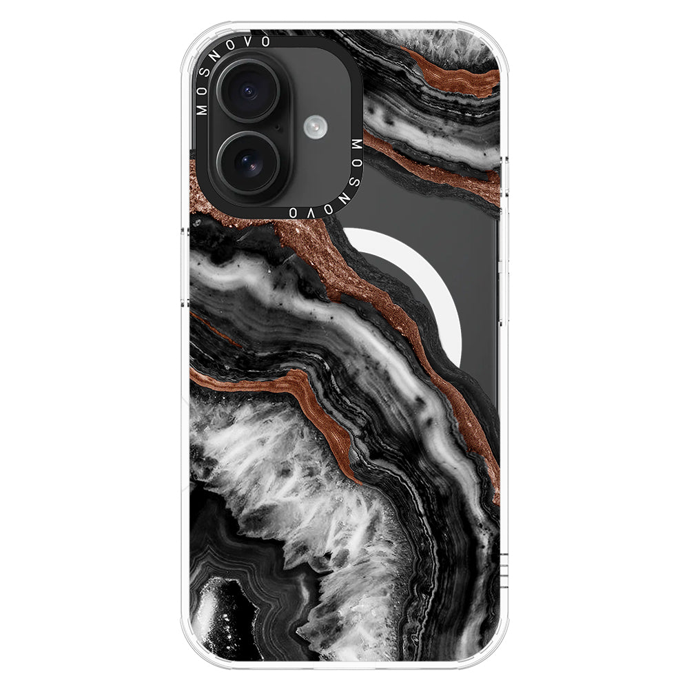 Black Agate Phone Case - iPhone 16 Plus Case - MOSNOVO