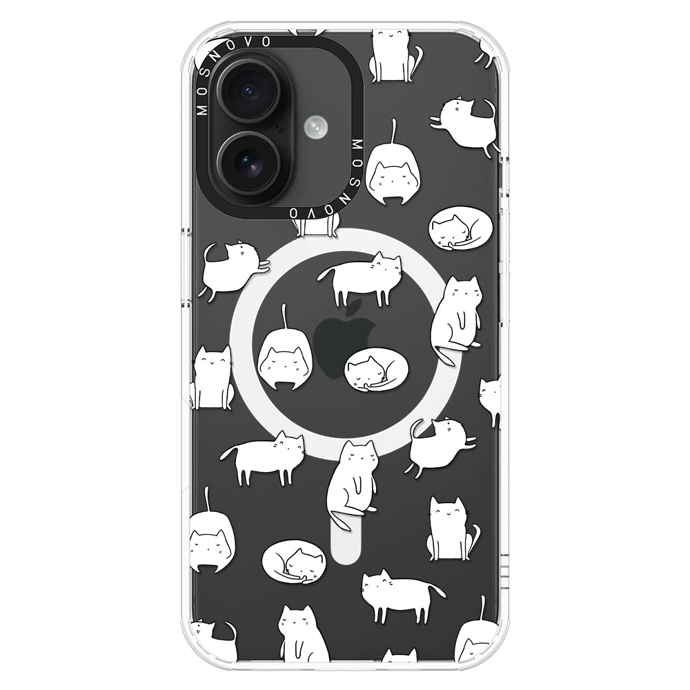 Cute Cats Phone Case - iPhone 16 Plus Case - MOSNOVO