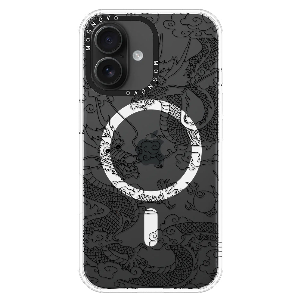 Black Dragon Phone Case - iPhone 16 Plus Case - MOSNOVO