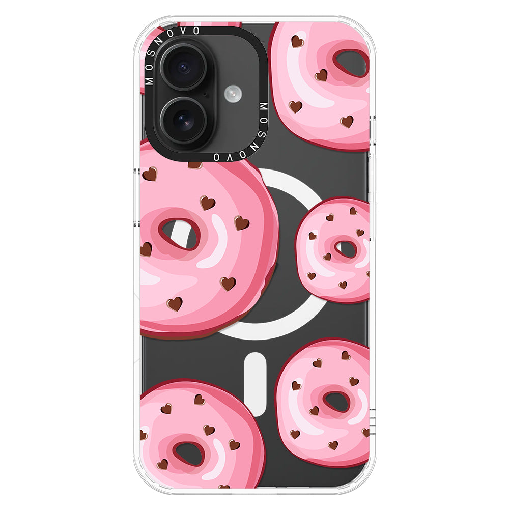 Pink Donuts Phone Case - iPhone 16 Plus Case - MOSNOVO