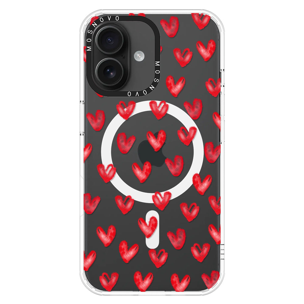 Cute Little Hearts Phone Case - iPhone 16 Case - MOSNOVO