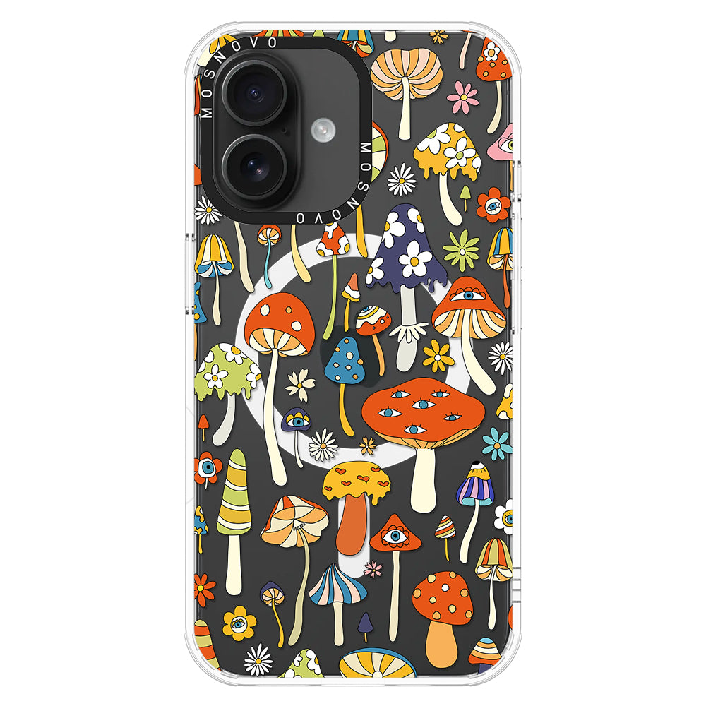 Mushroom Art Phone Case - iPhone 16 Plus Case - MOSNOVO