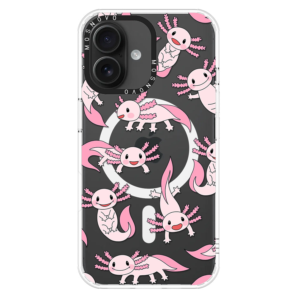 Pink Axolotl Phone Case - iPhone 16 Case - MOSNOVO