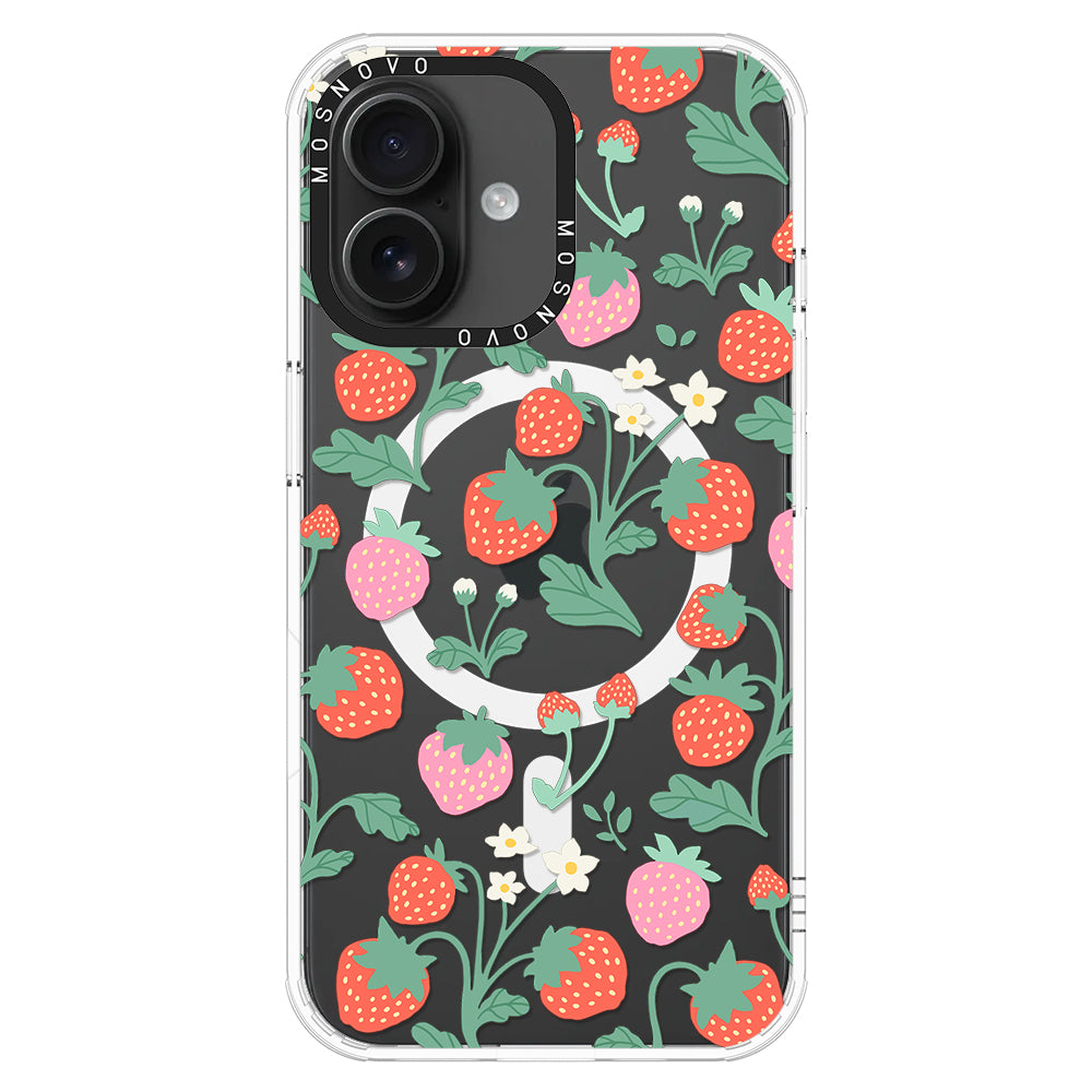 Cute Strawberry Phone Case - iPhone 16 Plus Case - MOSNOVO