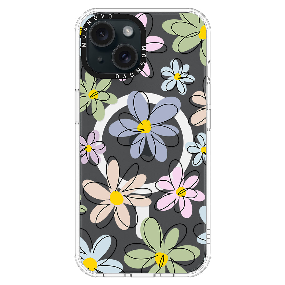 Linear Blooms Phone Case - iPhone 15 Case