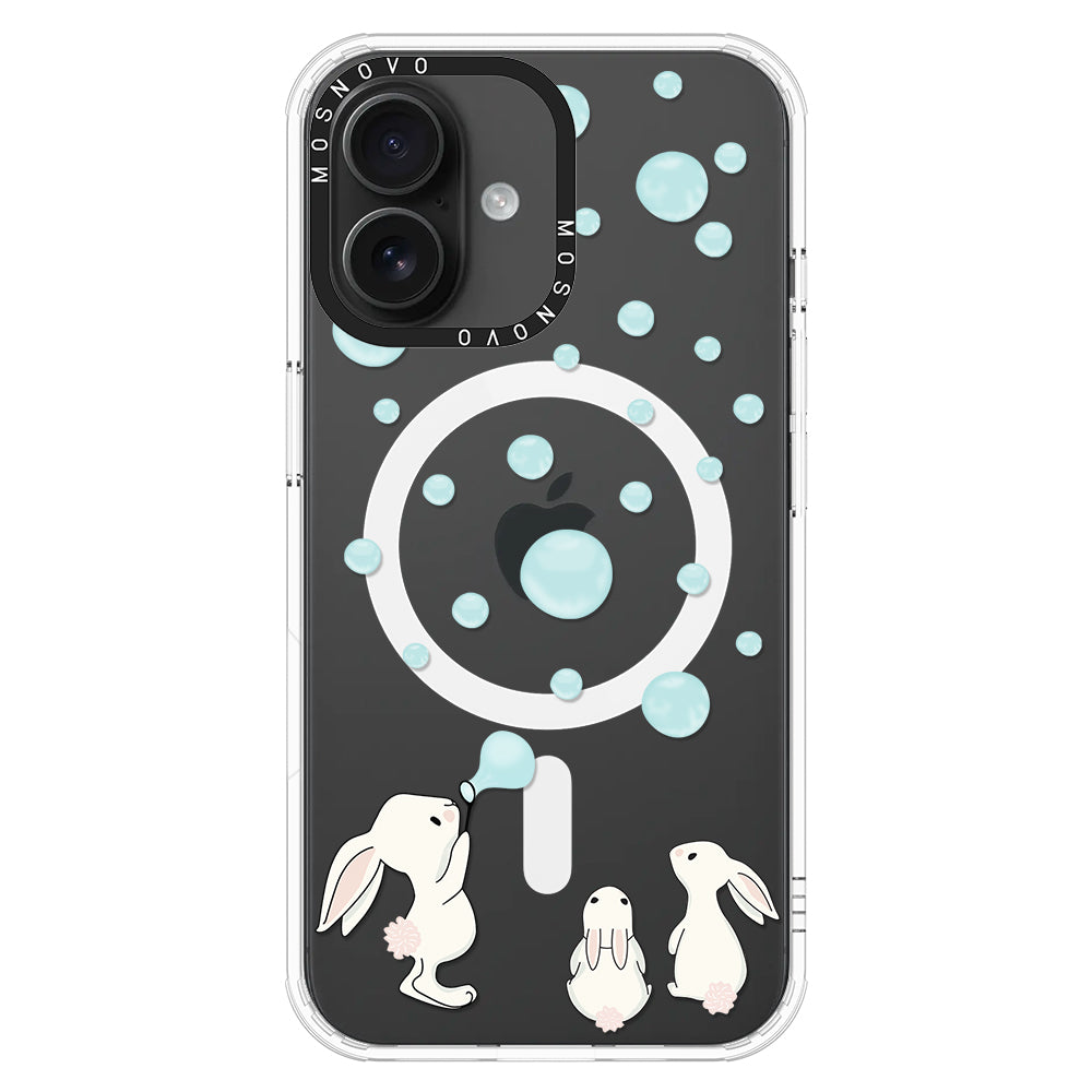 Bunny Blow Bubble Phone Case - iPhone 16 Plus Case - MOSNOVO