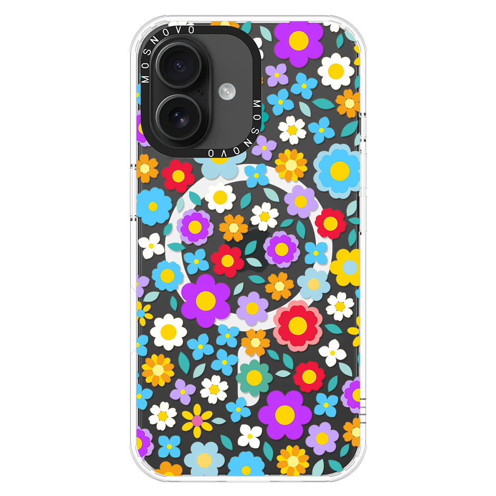 Retro Flower Phone Case - iPhone 16 Case - MOSNOVO