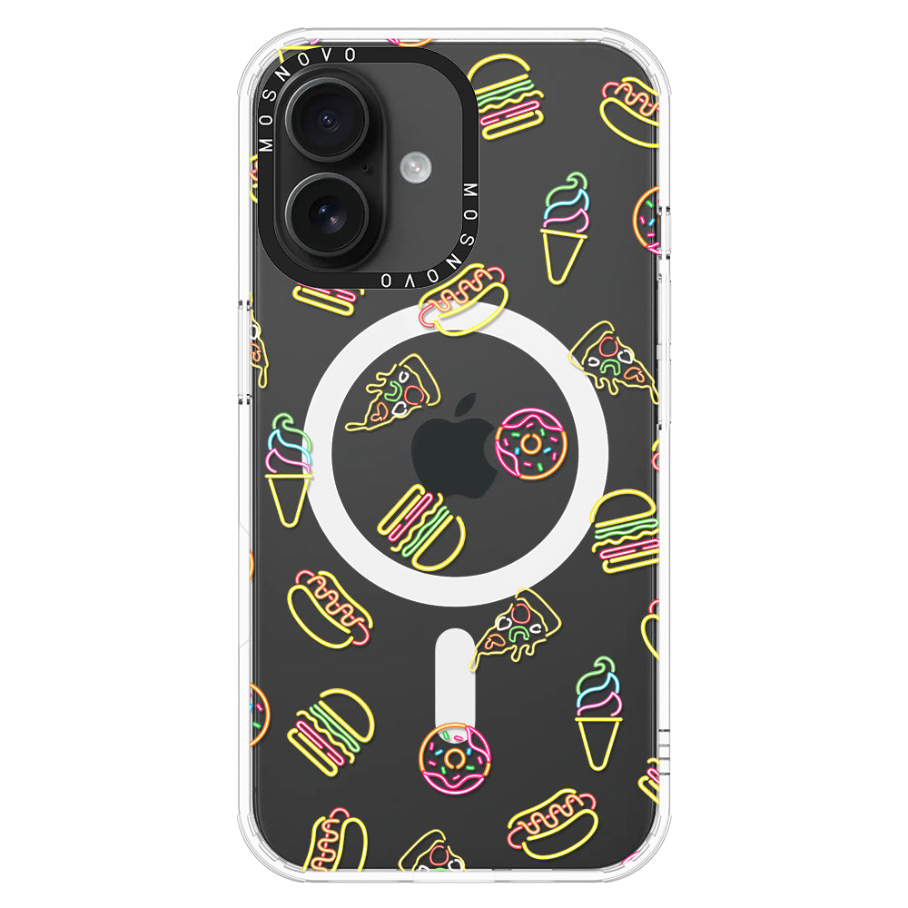 Neon Burgers Phone Case - iPhone 16 Plus Case - MOSNOVO