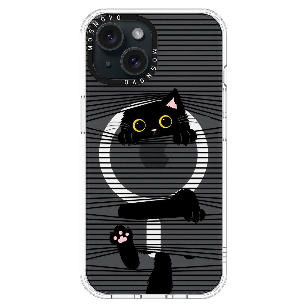 Hidden Black Cat Phone Case - iPhone 15 Case