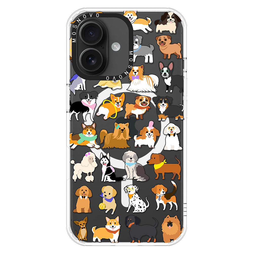 Cute Puppy Phone Case - iPhone 16 Plus Case - MOSNOVO