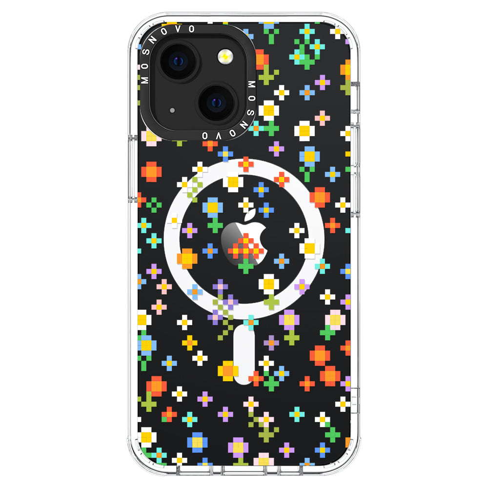 Pixel-Floral Phone Case - iPhone 13 Case