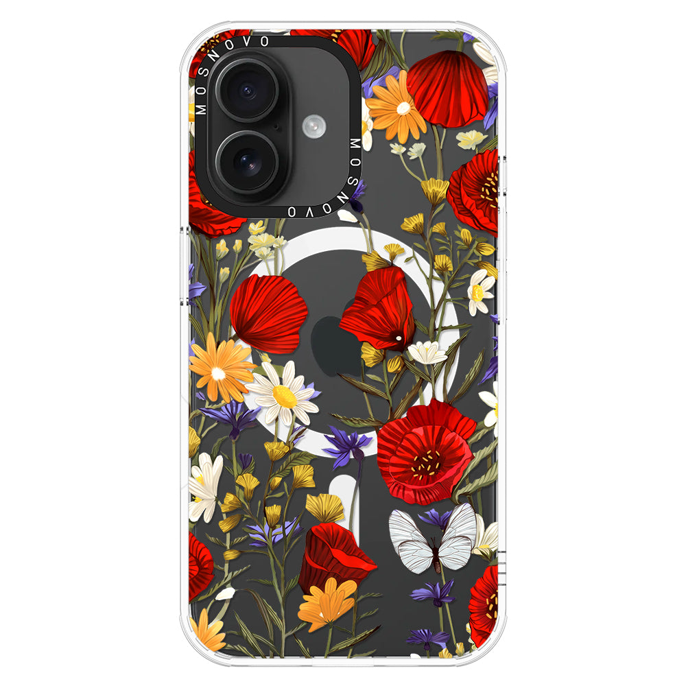 Poppy Floral Phone Case - iPhone 16 Case - MOSNOVO