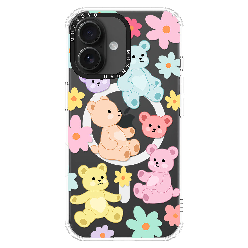 Cute Teddy Bear Phone Case - iPhone 16 Plus Case - MOSNOVO