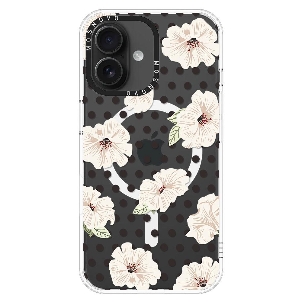 Vintage Hibiscus Flower Phone Case - iPhone 16 Case - MOSNOVO