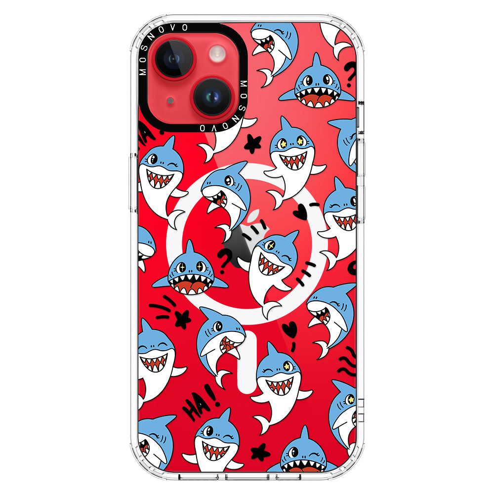 Cute Sharks Phone Case - iPhone 14 Plus Case