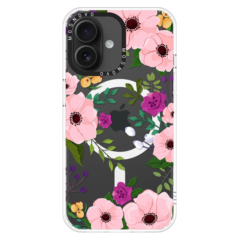 Watercolor Floral Phone Case - iPhone 16 Plus Case - MOSNOVO