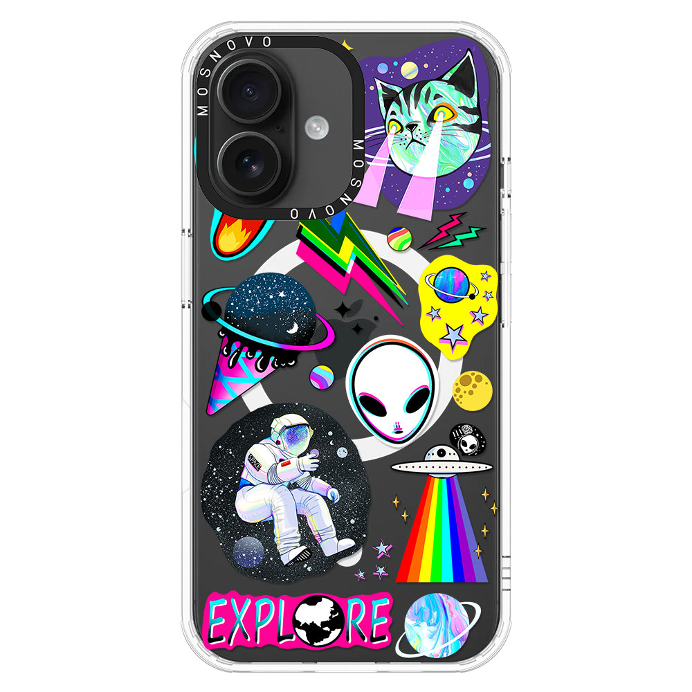 Sci-Fi Stickers Phone Case - iPhone 16 Plus Case - MOSNOVO