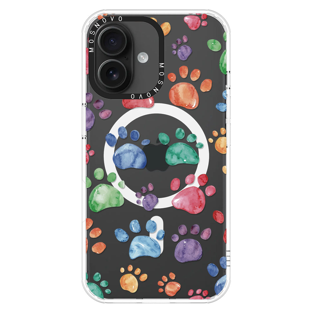 Colorful Paw Phone Case - iPhone 16 Case - MOSNOVO