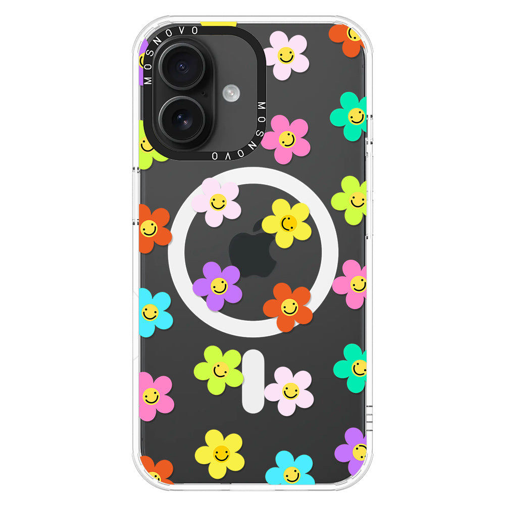 Smile Floral Phone Case - iPhone 16 Plus Case