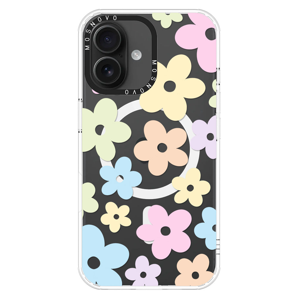 Pastel Flower Phone Case - iPhone 16 Plus Case - MOSNOVO