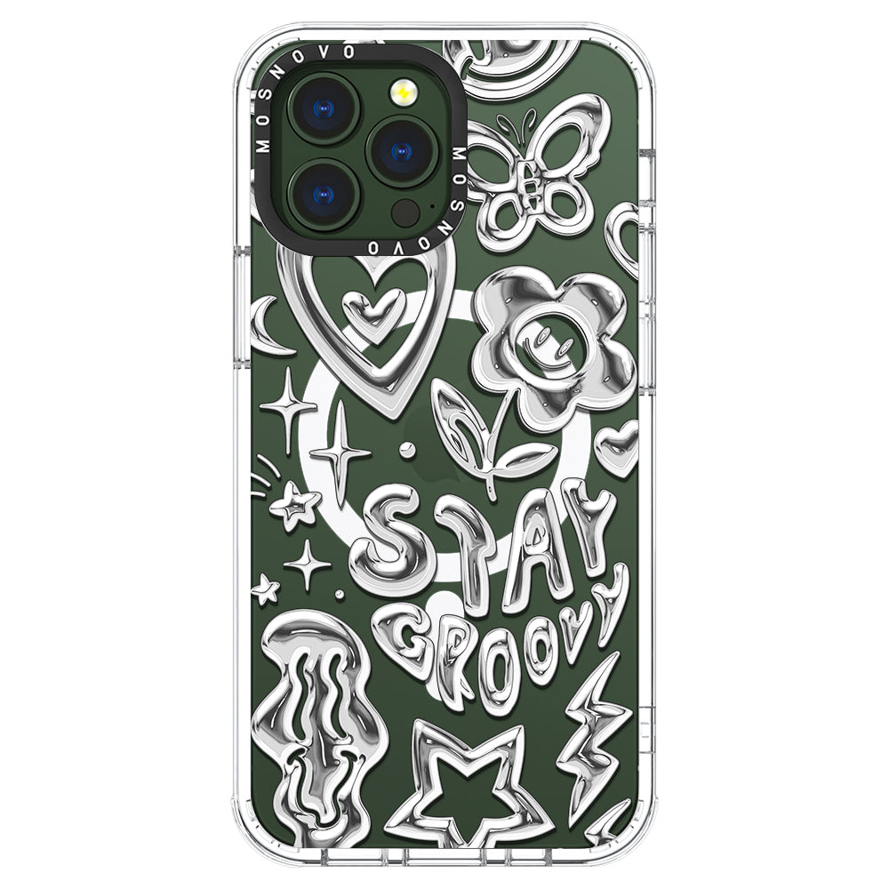 Silver Chrome Art (Flat Print) Phone Case - iPhone 13 Pro Max Case