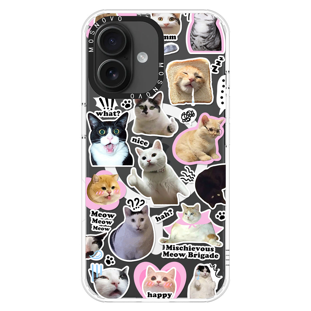 The Cat Brigade Phone Case - iPhone 16 Plus Case Clear With Magsafe