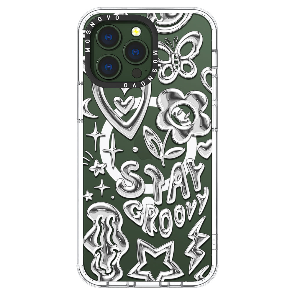 Silver Chrome Art (Flat Print) Phone Case - iPhone 13 Pro Case